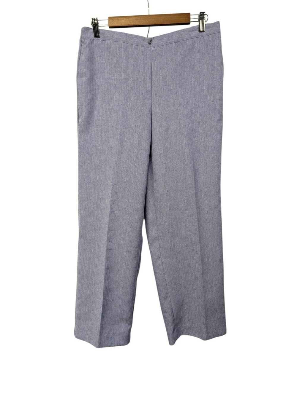 Alfred Dunner Lilac Elastic Waist Straight Dress Pants 10P Petites Polyester